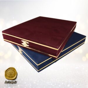 قاب جیر لوح تقدیر زرشکی A4