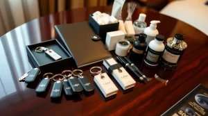 هدایای تبلیغاتی هتلی تعدادی جاکلیدی و کتاب متناسب با برند فرد