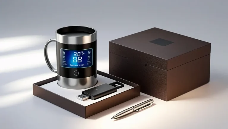 تصویر یک ماگ و خودکار در مطلب ست هدیه تبلیغاتی دیجیتال