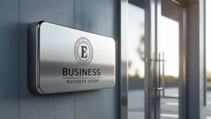 تصویر یک پلاک استیل تبلیغاتی در مطلب کاربرد پلاک استیل