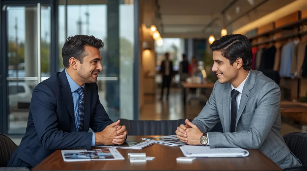 دو آقا در حال صحبت کردن باهم