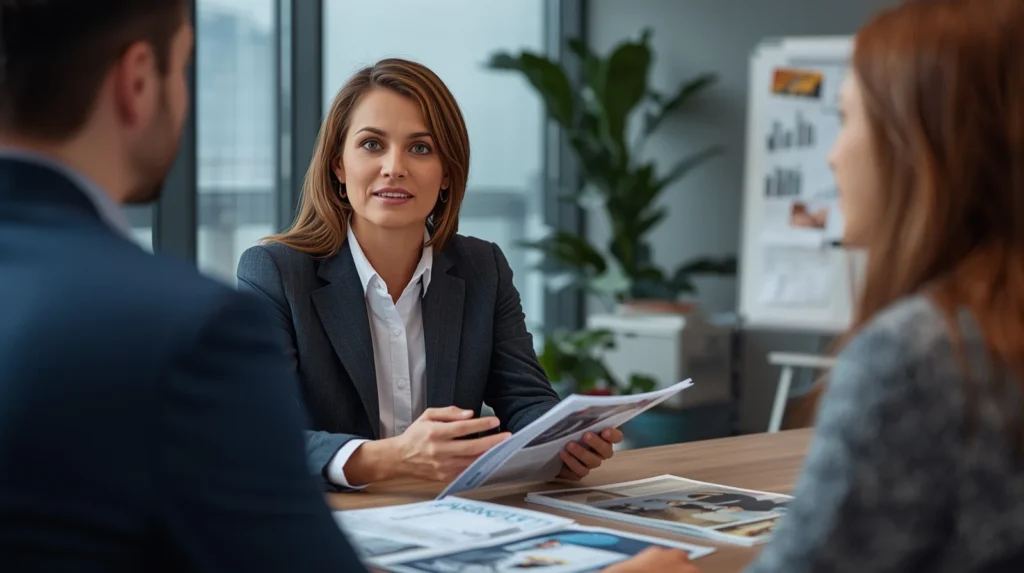 سه نفر در حال صحبت کردن 