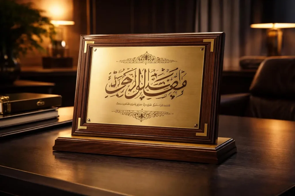 لوح تقدیر چوبی